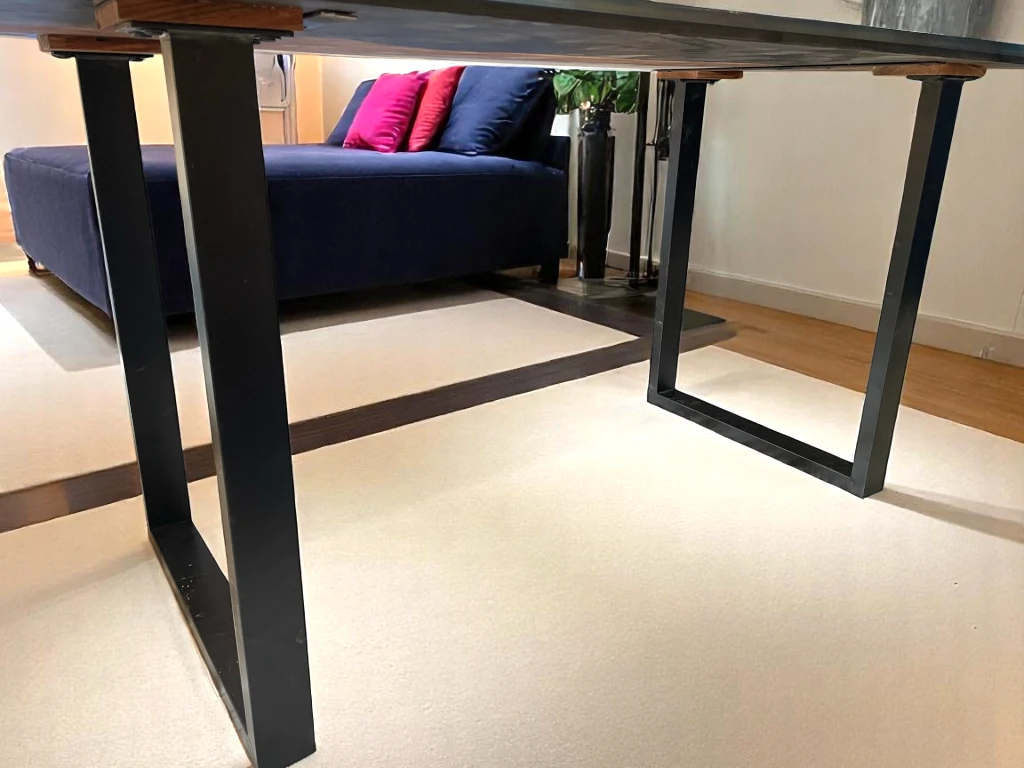 White & Ocean Blue Epoxy Rectangular Table -Limited Stock Available